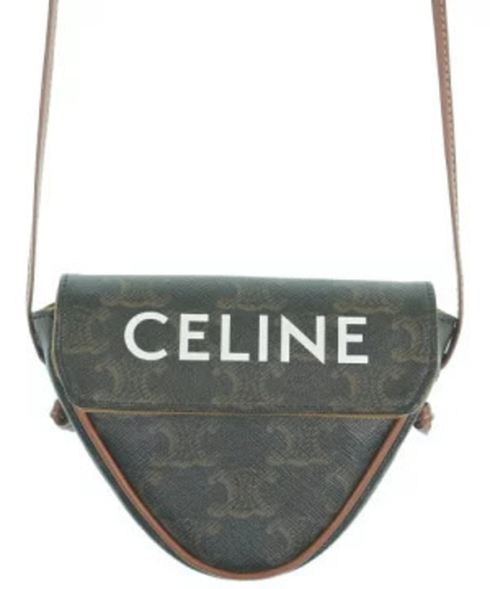 Celine Shoulder Bag Black Beige All over pattern